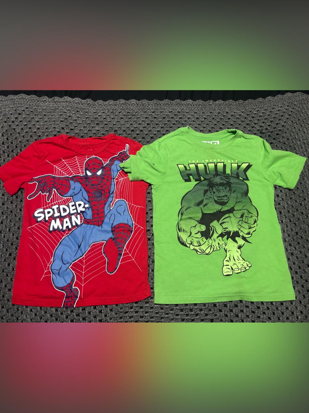 jumping beans Red Spider-Man & Green Hulk Short Sleeve Tees